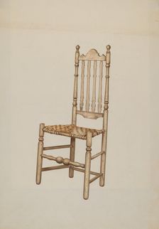 Banister Back Chair, 1935/1942. Creator: Henry Murphy