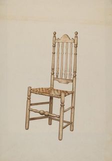 Banister Back Chair, 1935/1942. Creator: Henry Murphy
