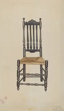 Banister Back Side Chair, 1938. Creator: Michael Riccitelli