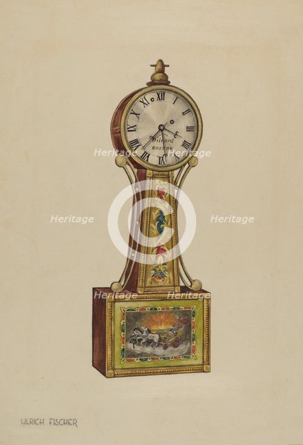 Banjo Clock, c. 1937. Creator: Ulrich Fischer.