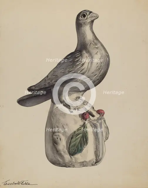 Bank (Dove), c. 1937. Creator: Elisabeth Fulda.