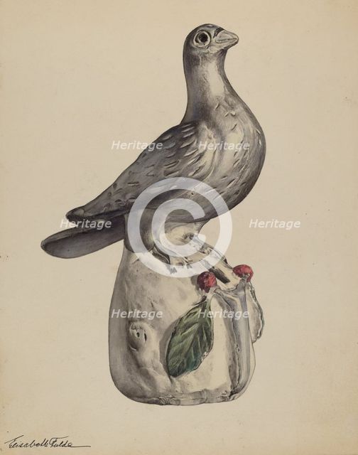 Bank (Dove), c. 1937. Creator: Elisabeth Fulda.