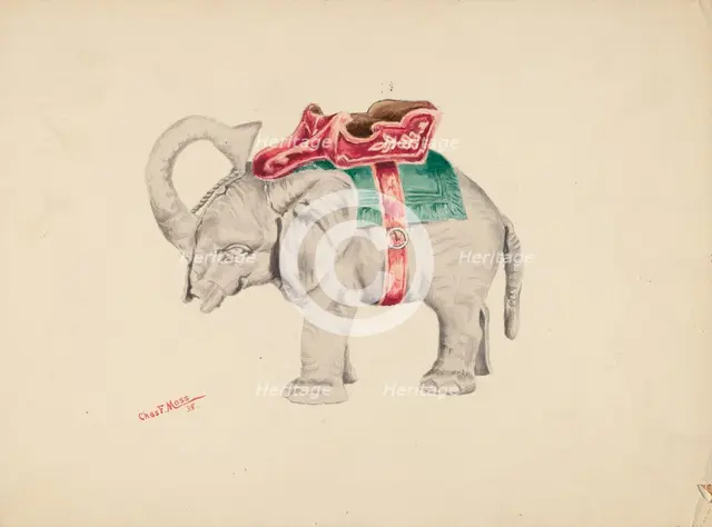 Bank: Elephant, 1938. Creator: Charles Moss.