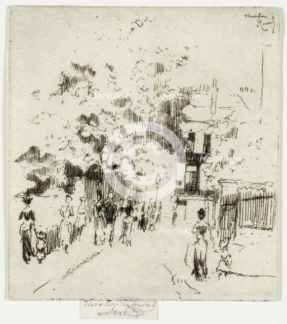 Bank Holiday, Corner of Beaufort Street, Chelsea, 1888-89. Creator: Theodore Roussel.