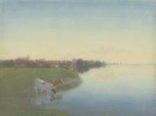 Bank of the IJssel near Hattem, 1867-1919. Creator: Jan Voerman I