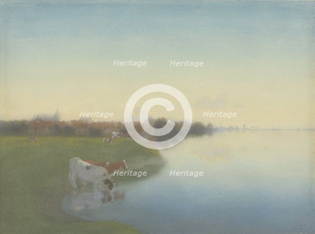 Bank of the IJssel near Hattem, 1867-1919. Creator: Jan Voerman I.