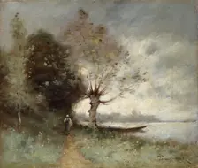 Bank of the Loire Near Chouze 1893. Creator: Trouillebert, Paul Desire (1829-1900)