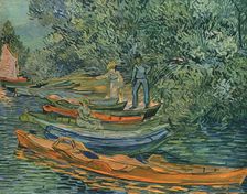 Bank of the River with Rowing-Boats at Auvers 1890, (1947). Creator: Vincent van Gogh