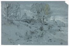 Bank of a River with Mill, n.d. Creators: William Turner, John Varley I