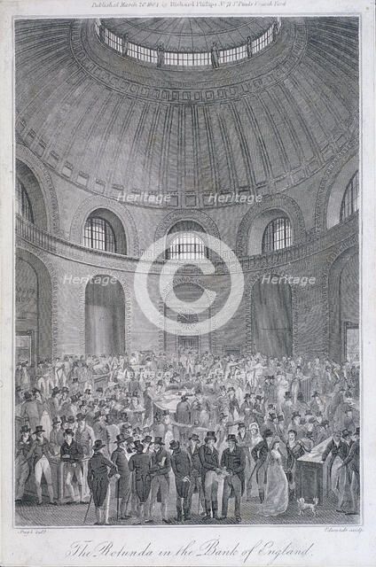 Bank of England, Threadneedle Street, London, 1804. Artist: E Edwards