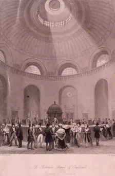 Bank of England, Threadneedle Street, London, c1840. Artist: J Shury