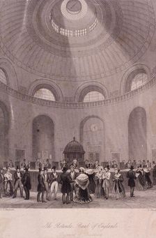Bank of England, Threadneedle Street, London, c1840. Artist: J Shury