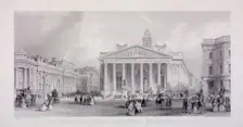 Bank of England, Threadneedle Street, London, c1850. Artist: Thomas Abiel Prior