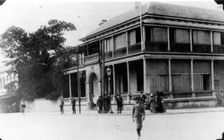 Bank of New South Wales on the corner of Queen and George Streets Brisbane, c1888. Creator: Unknown