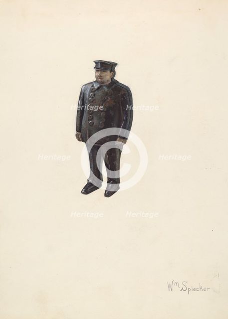 Bank: Policeman, c. 1937. Creator: William Spiecker.