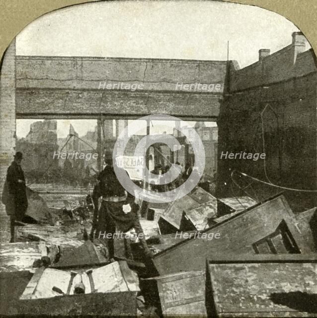 'Bank safes being guarded', 1906.  Creator: Unknown.