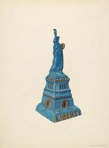 Bank: Statue of Liberty, c. 1940. Creator: William O. Fletcher