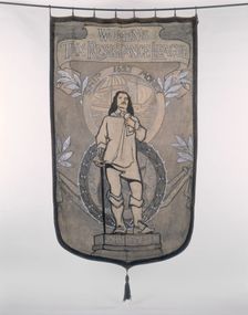 Banner of the Women's Tax Resistance League, 1910. Creator: Unknown