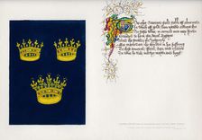 Banner and poem, c15th century, (1840)