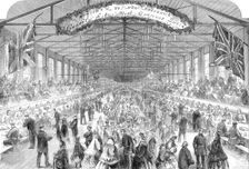 Banquet to the Fusilier Guards and others of Her Majesty's Troops, 1000 in number, at St..., 1862. Creator: Unknown