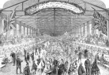 Banquet to the Fusilier Guards and others of Her Majesty's Troops, 1000 in number, at St..., 1862. Creator: Unknown