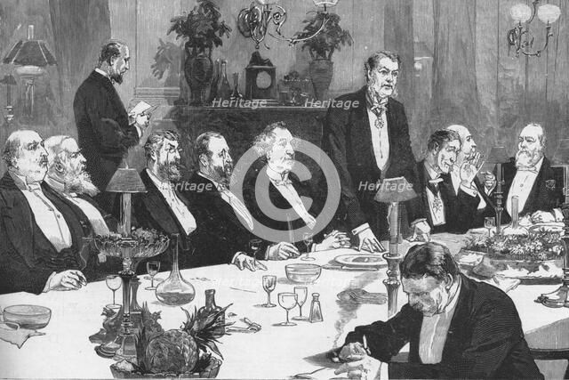 'Banquet to the Right Hon Sir John MacDonald, Prime Minister of Canada', 1886. Creator: Unknown.