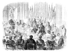 Banquet to Her Majesty's Ministers at the Mansion House, 1857. Creator: Unknown