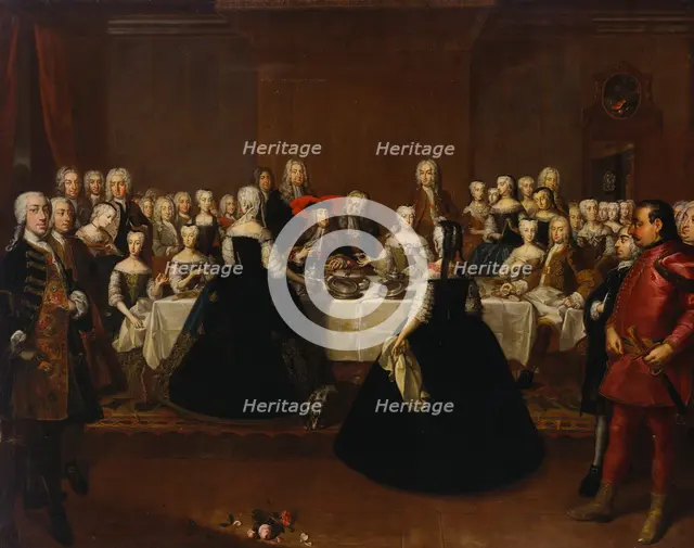 Banquet at the Court of Vienna "En grand couvert", 1734. Creator: Johan Lundberg.