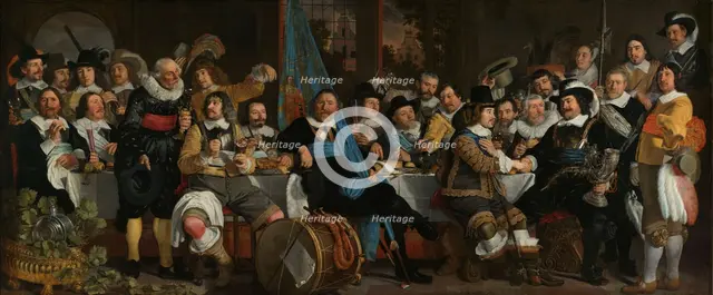 Banquet at the Crossbowmen’s Guild in Celebration of the Treaty of Münster, 1648. Creator: Bartholomeus van der Helst.
