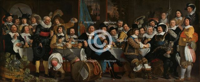 Banquet at the Crossbowmen’s Guild in Celebration of the Treaty of Münster, 1648. Creator: Bartholomeus van der Helst.