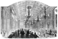 Banquet at the Fishmongers Hall on Lord Mayor's Day, 1861. Creator: Unknown
