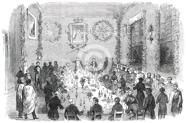 Banquet given at Wellington to Native Chiefs of New Zealand, 1850. Creator: Unknown.