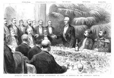 'Banquet given by the Egyptian Government at Cairo in honour of Mr. Stanley's arrival 1890. Creator: Unknown