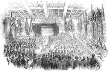 Banquet given by the Mayor of Southampton to the Lord Mayor and Sheriffs of London, 1850. Creator: Unknown