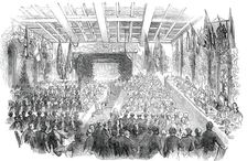 Banquet given by the Mayor of Southampton to the Lord Mayor and Sheriffs of London, 1850. Creator: Unknown