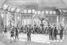 Banquet given by the Sultan to Prince Napoleon, in the Hall of the Palace of Beylerbey, 8th May 185 Creator: Unknown
