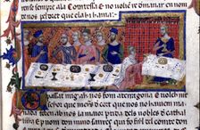 Banquet given by Pere Martell to James I in Tarragona in 1228, where he decided the conquest of t…