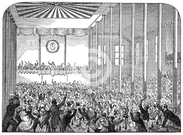 Banquet in the pavilion, 1844. Creator: Unknown.