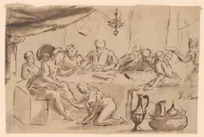 Banquet in Bethany, 1701/1800. Creator: Master with the Mousetrap