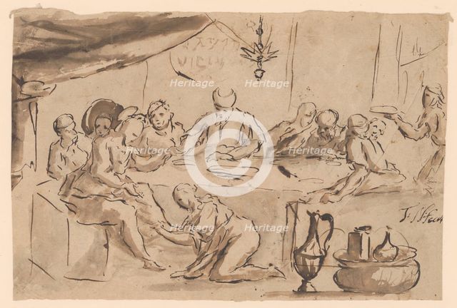 Banquet in Bethany, 1701/1800. Creator: Master with the Mousetrap.