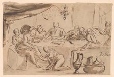 Banquet in Bethany, 1701/1800. Creator: Master with the Mousetrap