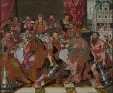 Banquet of the council members of the Town Hall, 1574. Creator: Claeissens, Antoon (Antonius) (1536-1613)