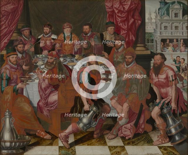 Banquet of the council members of the Town Hall, 1574. Creator: Claeissens, Antoon (Antonius) (1536-1613).