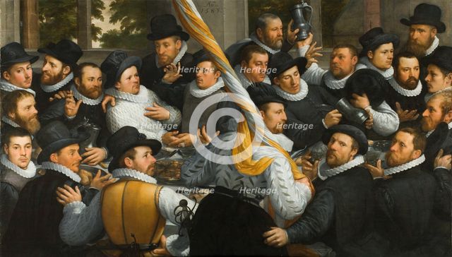 Banquet of the Officers of the Calivermen Civic Guard in Haarlem, 1583. Creator: Haarlem, Cornelis Cornelisz., van (1562-1638).
