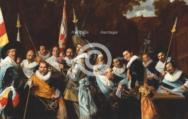 Banquet of the Officers of the Calivermen Civic Guard in Haarlem, 1633. Creator: Hals, Frans I (1581-1666).