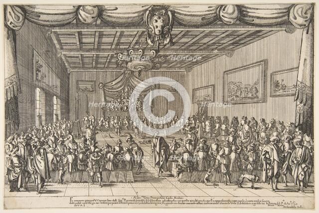 Banquet of the Piacevoli, 1627. Creator: Stefano della Bella.