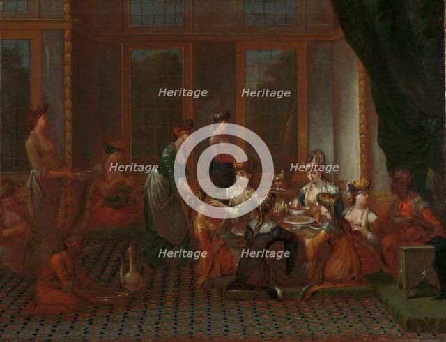 Banquet of Distinguished Turkish Women, c.1720-c.1737. Creator: Jean Baptiste Vanmour.