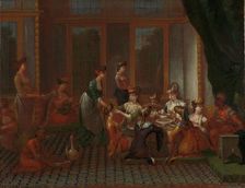 Banquet of Distinguished Turkish Women, c.1720-c.1737. Creator: Jean Baptiste Vanmour