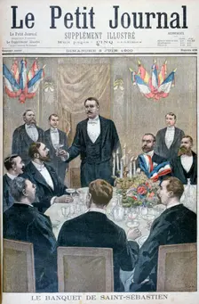 Banquet of french nationalist and Paul Déroulède, Saint-Sebastien, Belgium, 1900. Artist: Oswaldo Tofani