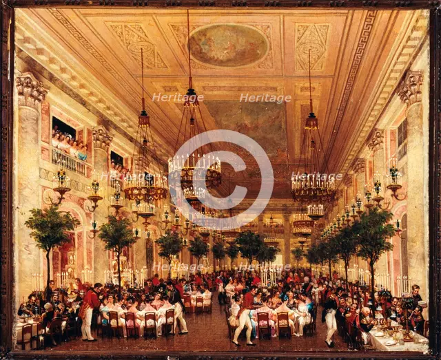 Banquet on the occasion of the marriage of Leopold I of Belgium Princess Louise of Orleans, c1832. Creator: Unknown.